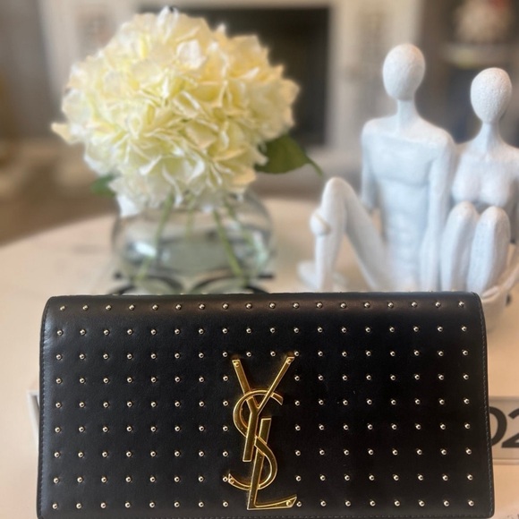 YSL FASHION BAG STUDDED CLUTCH - Picture 5 of 7